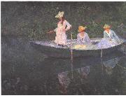 Claude Monet En Norvegienne. La barque a Giverny painting